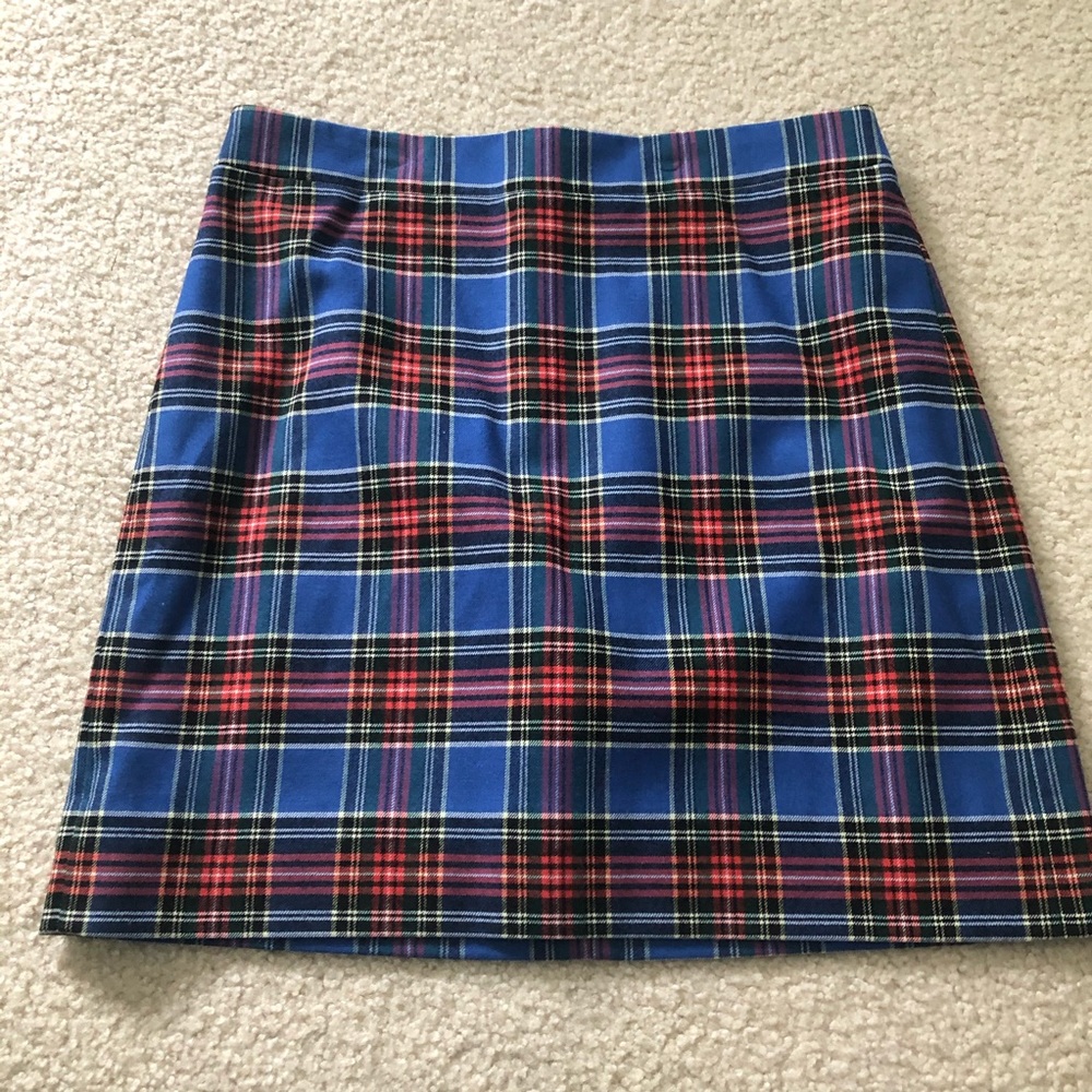 J crew plaid skirt